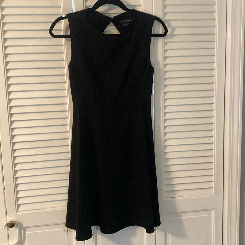 Classic Feminine Little Black Dress Keyhole Back